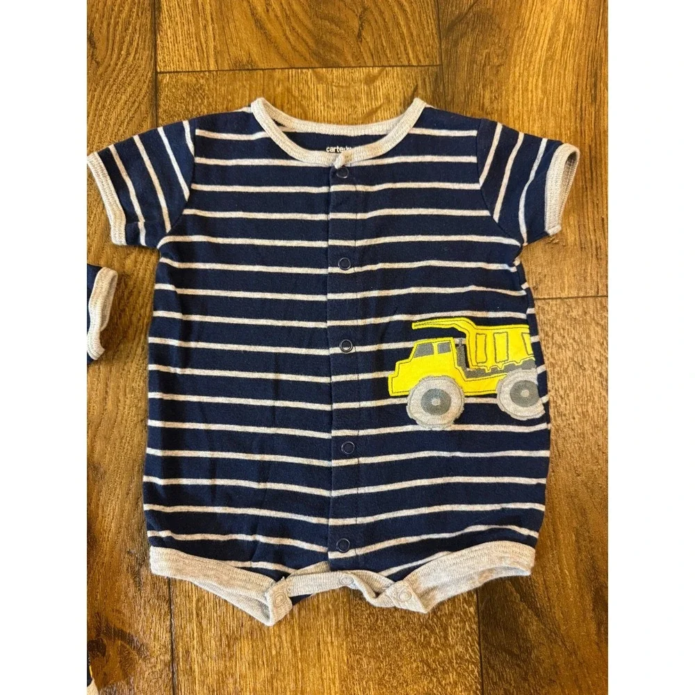 Carters Baby Boy 3 Months Summer Rompers 1 Piece‎ Outfits Clothes Lot Construct